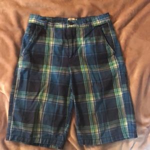 Boys size 14 slim plaid shorts